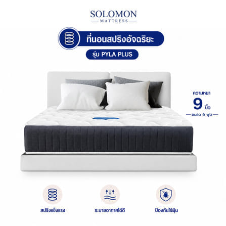ที่นอน 6 ฟุต SOLOMON รุ่น PYLA PLUS หนา 9 นิ้ว _0